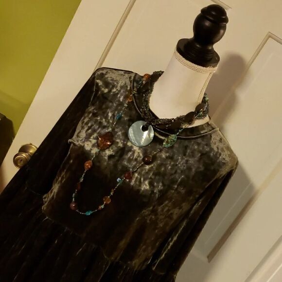 Cupio Velour Top green -M - Picture 3 of 7